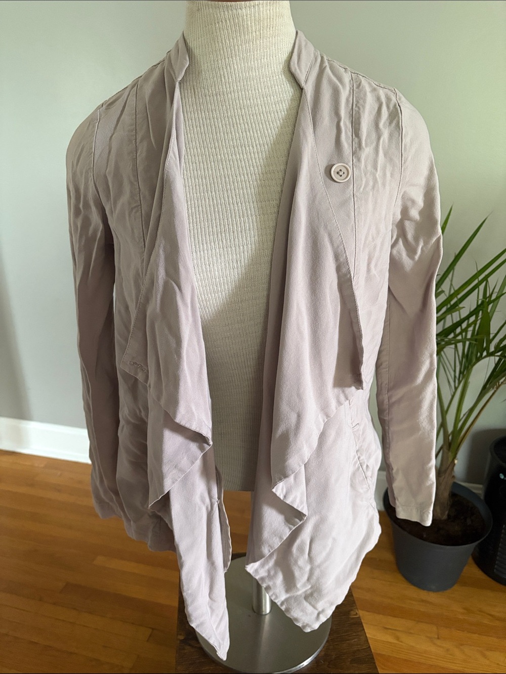 Jack by BB Dakota Light Taupe Draped Blazer